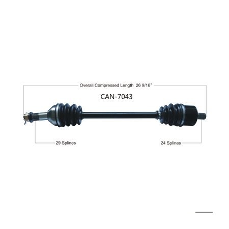 Wide Open OE Replacement CV Axle for CAN AM REAR L/R DEFENDER HD8/HD10 16-19 CAN-7043